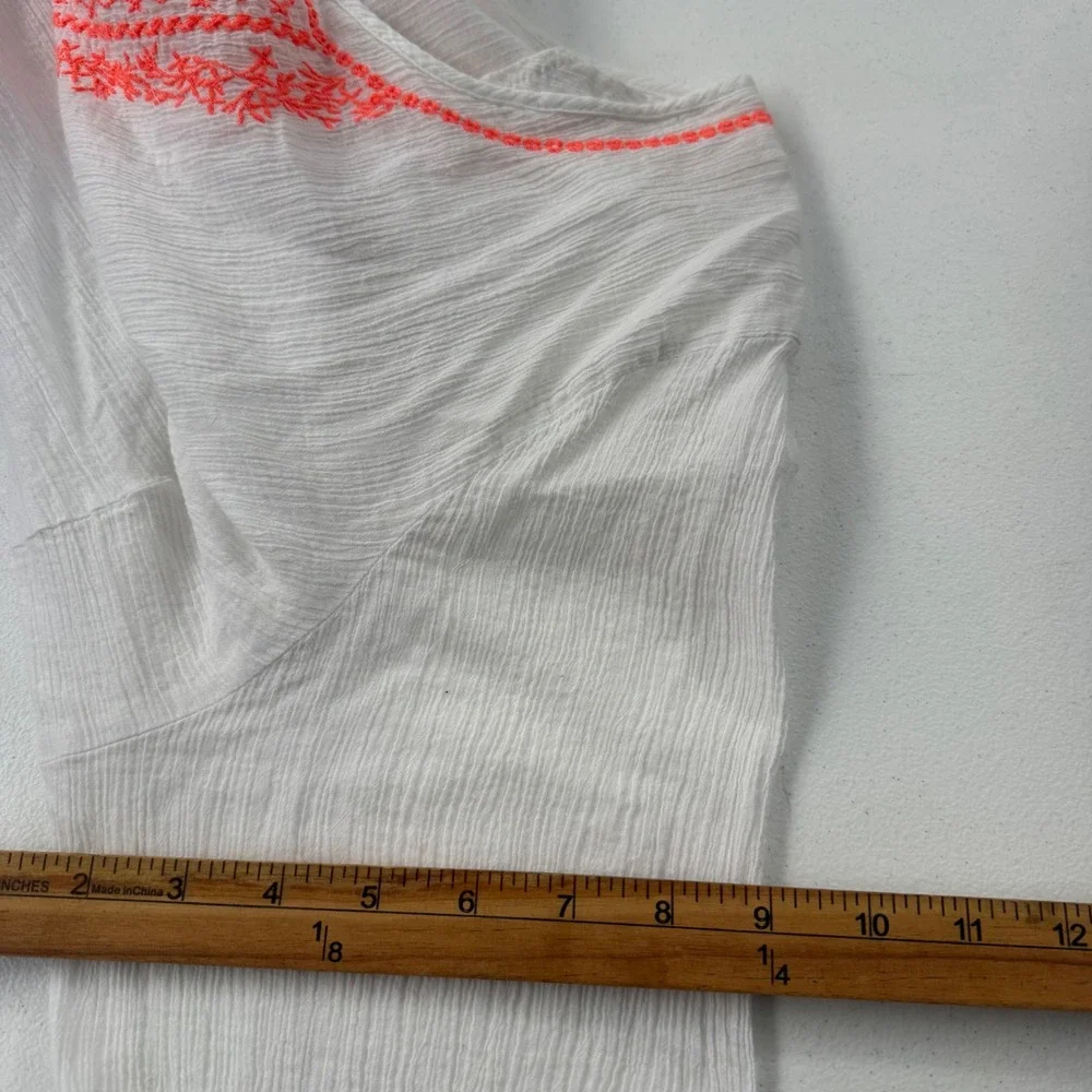 Old Navy White Swim Coverup with Coral Embroidery - Picture 12 of 13